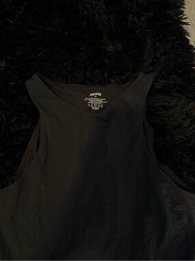 SKIMS Black Sleeveless Scoop-Neck Bodysuit